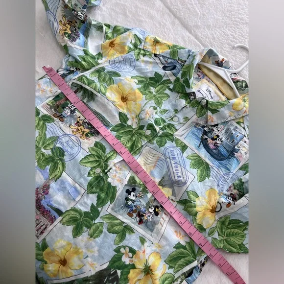 Tommy Bahama x Disney Coastalina 100% Linen Postcard to Paradise Dress size M - Picture 11 of 13